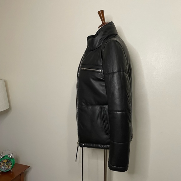 WALTER BAKER Leather Puffer Jacket - Picture 9 of 16